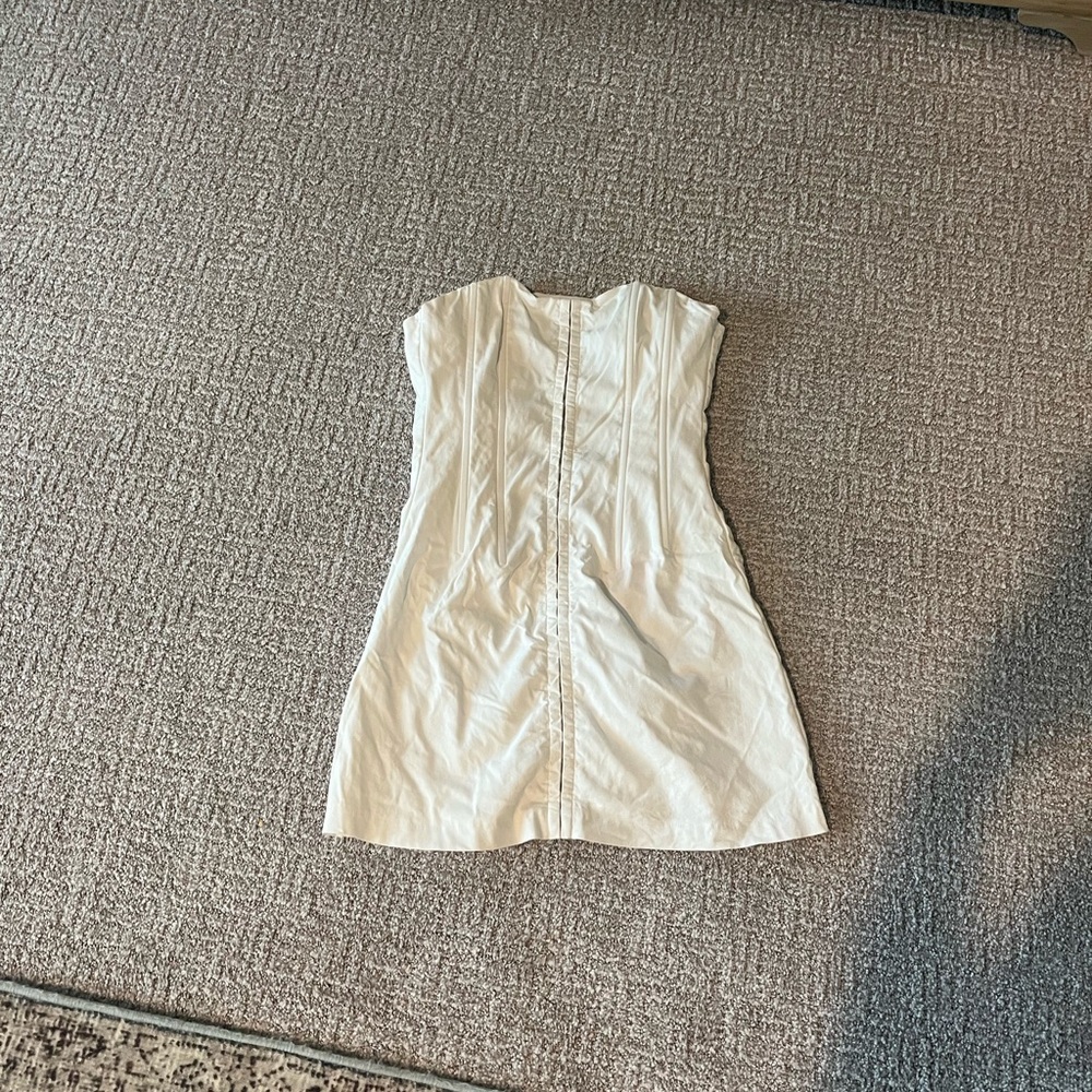White fox corset dress